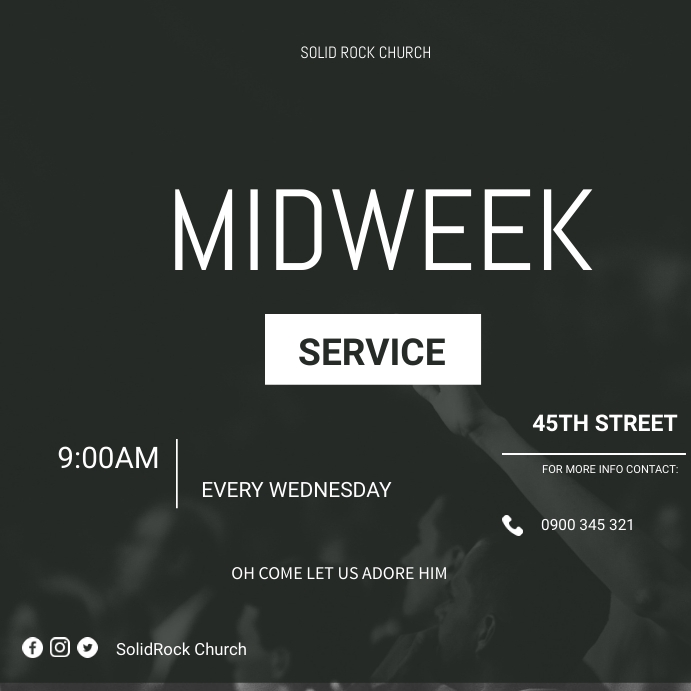 Midweek service flyer Template | PosterMyWall