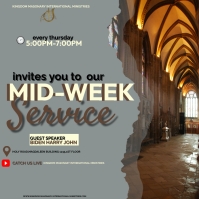 Midweek service poster template | PosterMyWall