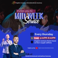Midweek service poster template | PosterMyWall