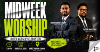 Midweek Worship Service delt Facebook-billede template