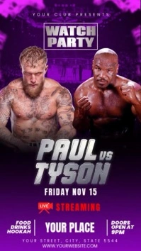 Mike Tyson Vs Jake Paul Historia de Instagram template