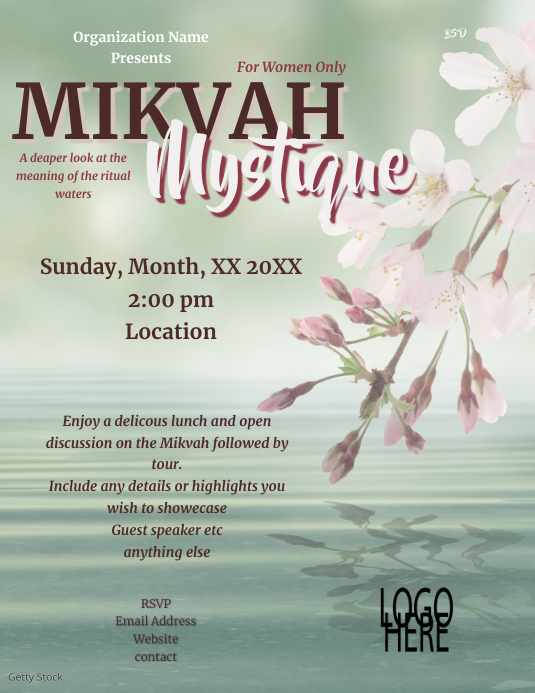 Copy of Mikvah Mystique | PosterMyWall