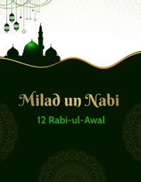 Milad un Nabi,rabi ul awal Pamflet (Letter AS) template
