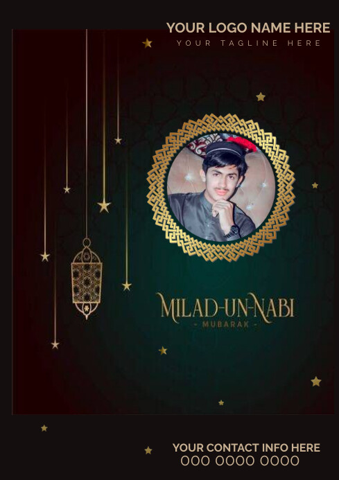 MILAD UN NABI DP POST|MILAD DP INSTAGRAM POST A4 template