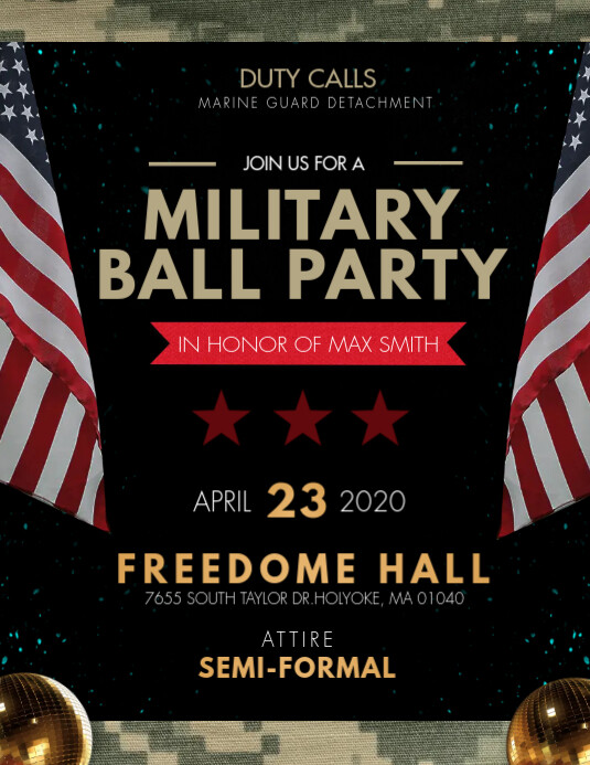 Copy of Military Ball Event Invitation Flyer PosterMyWall