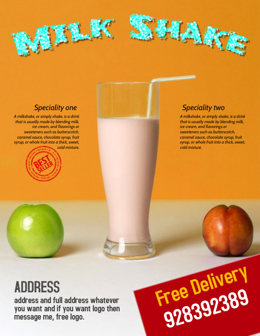milk shake Template | PosterMyWall