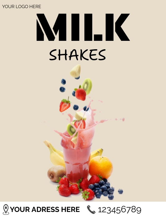 MILK SHAKE FLAYER Template | PosterMyWall