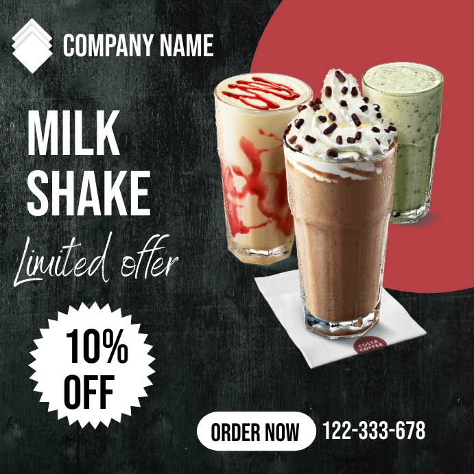 Milk shake flyer Template | PosterMyWall