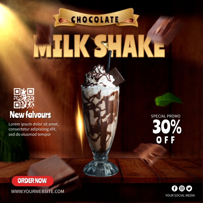 Milk Shake Menu Template | PosterMyWall