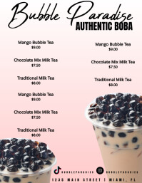Milk Tea Menu Template | PosterMyWall