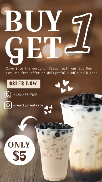 Milk Tea Template | PosterMyWall