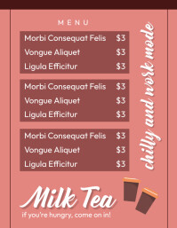 Milk Tea Menu Template | PosterMyWall