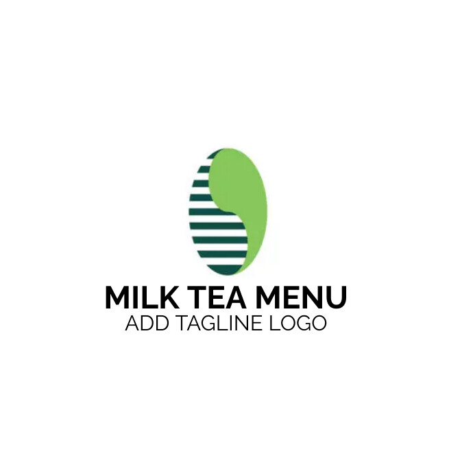 MILK TEA MENU Logo template