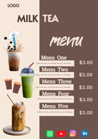 Milk tea menu design Template | PosterMyWall