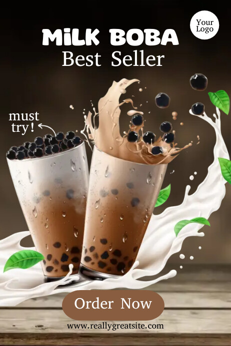 Milk Tea Menu Template | PosterMyWall