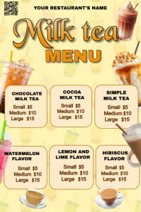 Milk Tea Menu, Milk Tea Menu Board, Milk Tea Template | PosterMyWall