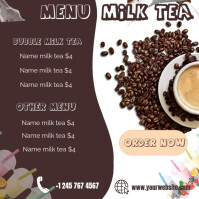 Milk Tea Menu, Milk Tea Menu Board, Milk Tea Template | PosterMyWall