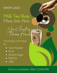 Milk Tea Menu Poster/wallboard Template | PosterMyWall