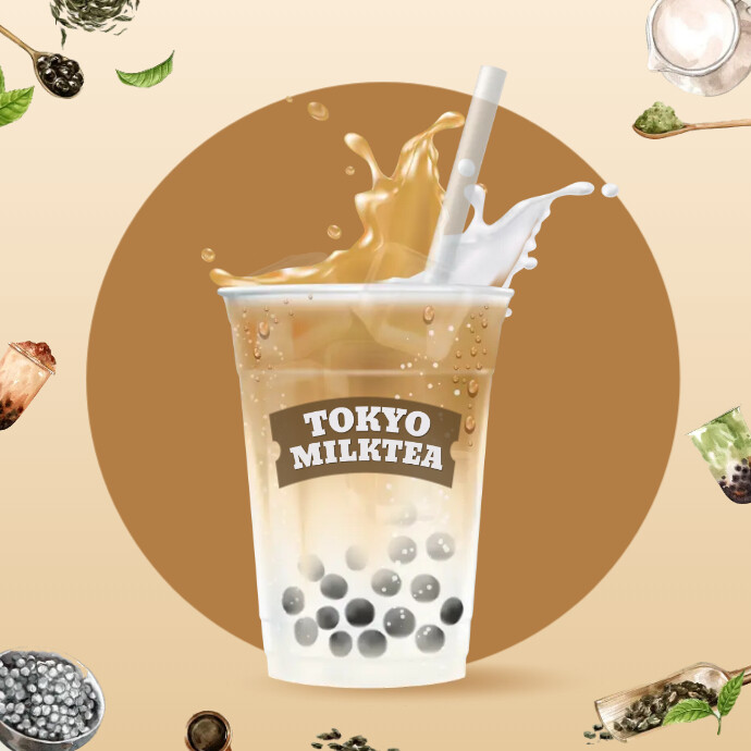 Milk Tea Mockups Template | PosterMyWall