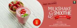Milkshake & Smoothie Facebook-coverfoto template