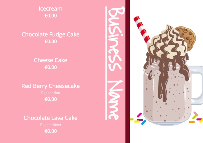 Milkshake Template | PosterMyWall