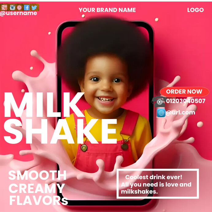 Milkshake Template | PosterMyWall