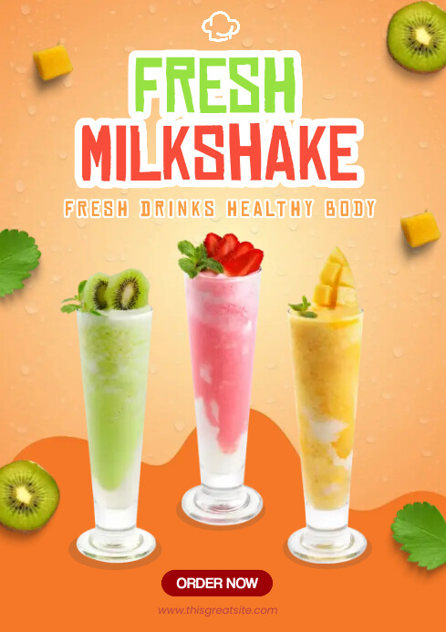 Milkshake Design Template | PosterMyWall