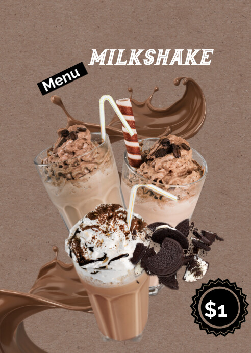 Milkshake Template PosterMyWall
