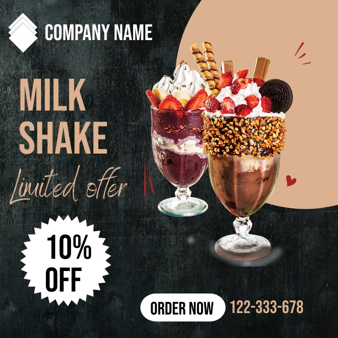 Milkshake flyer Template | PosterMyWall