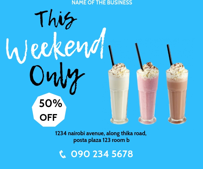 MILKSHAKE FLYER Template PosterMyWall