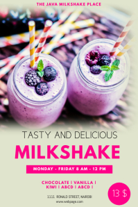 Retro Milkshake poster template | PosterMyWall