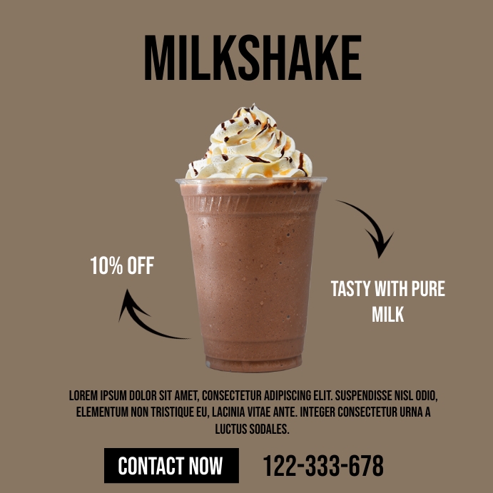 Milkshake flyer Templat | PosterMyWall