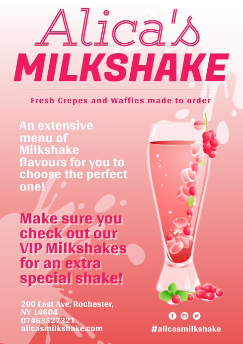 Milkshake Menu Template