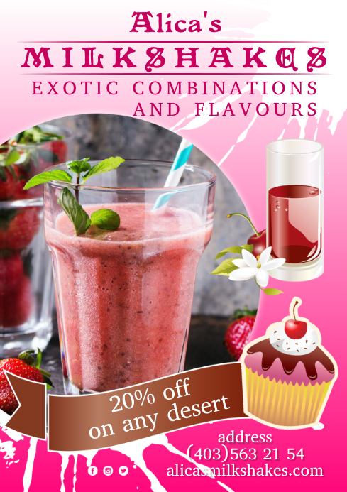 Milkshake Poster Template | PosterMyWall