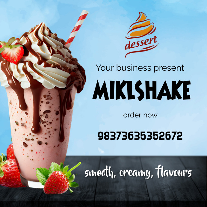 Milkshake Menu Screen Copy of Milkshake Special Drink | PosterMyWall