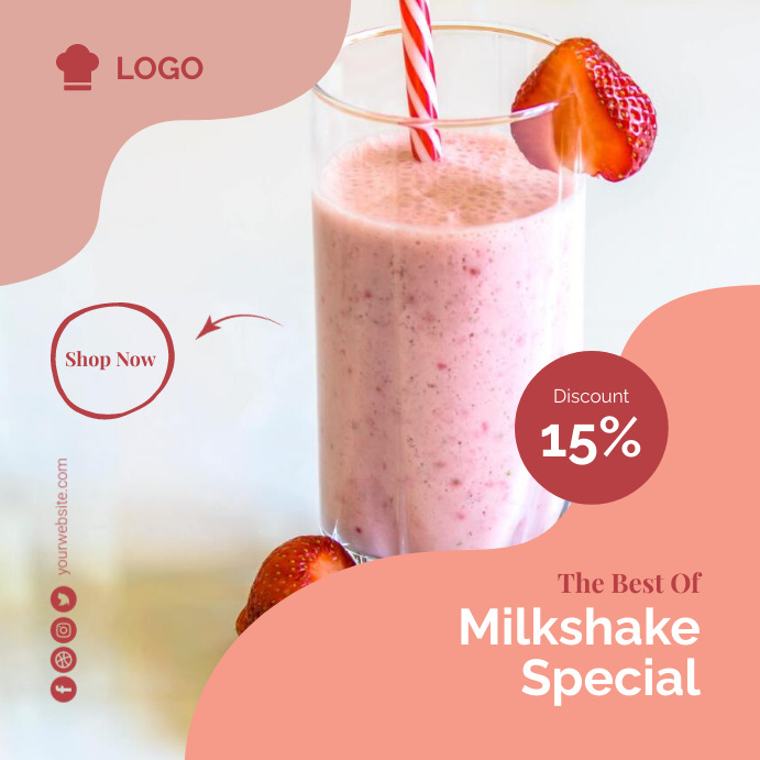 Milkshake Special Drink Menu Poster Template | PosterMyWall