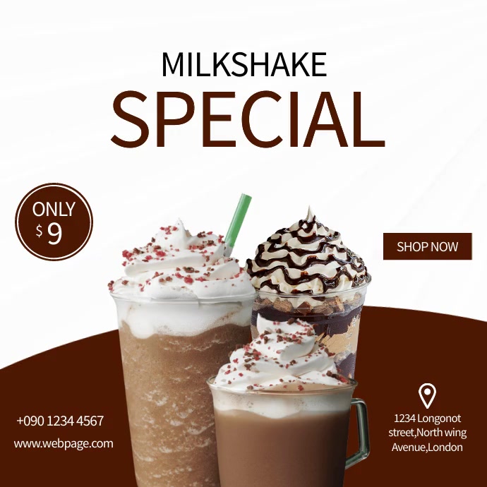 MILKSHAKE SPECIAL FLYER Template | PosterMyWall