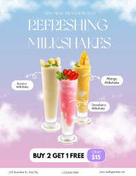 Milkshake Menu Layout Milkshakes menu Template | PosterMyWall