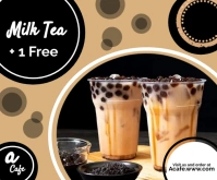 Milktea Shop Template Medium Rectangle