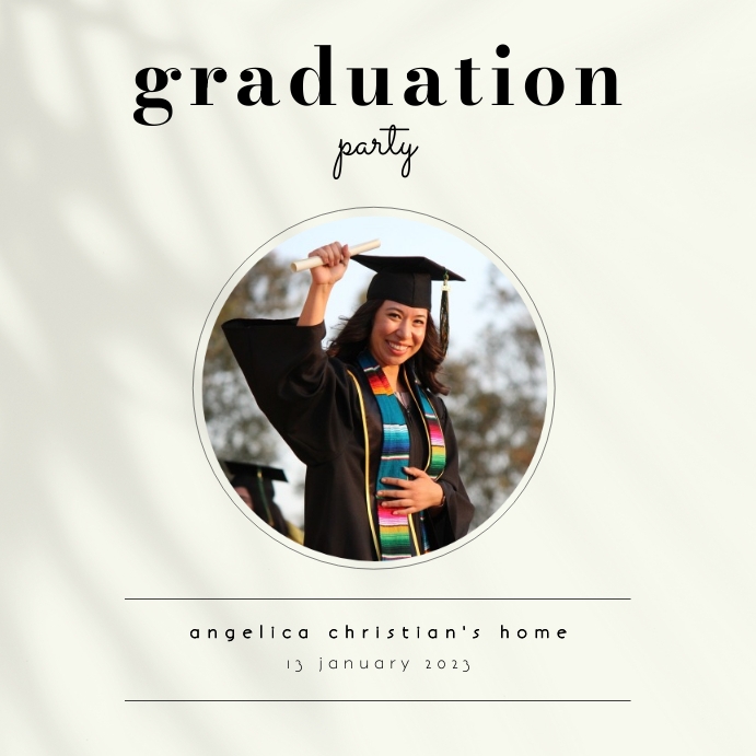 Copy of Milky White Graduation Party Invitation Post PosterMyWall