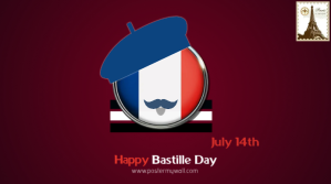 Rouge Bastille Day Celebration Digitalt display Template