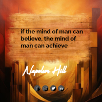 Mind motivation instagram quote template