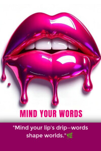MIND YOUR WORDS Poster template