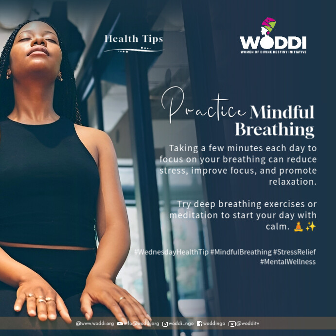 Mindful Breathing Iphosti le-Instagram template