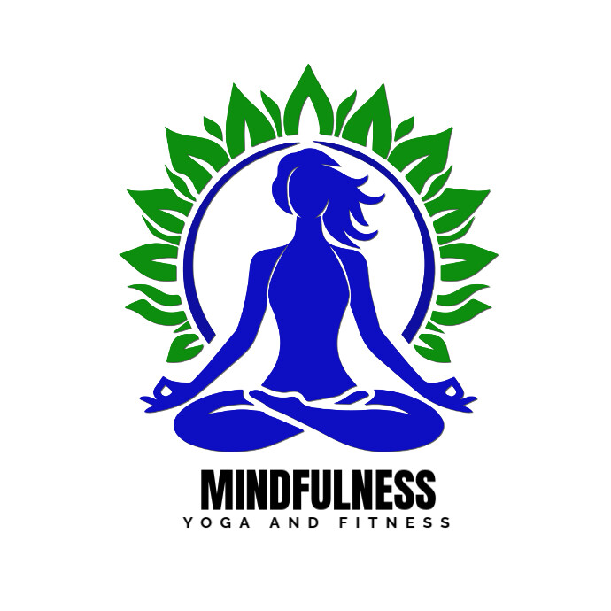 Mindfulness yoga logo template