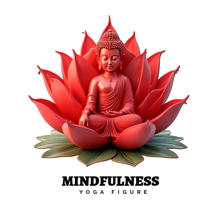 Mindfulness yoga logo template