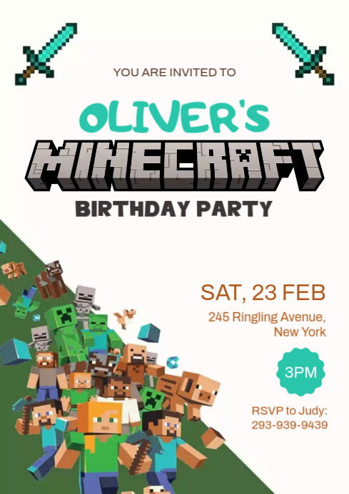 Minecraft Background Inivitation Minecraft Birthday Invitation Background Minecraft Inspired Party