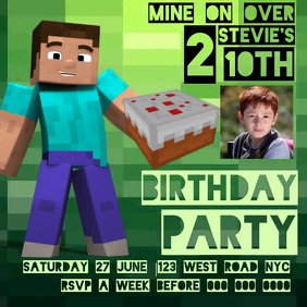 Minecraft Birthday Invite Template from d1csarkz8obe9u.cloudfront.net