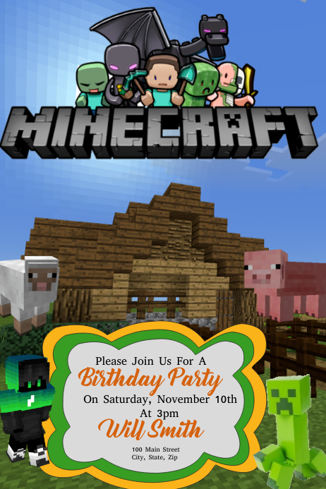 的minecraft模板 Postermywall 的minecraft模板 Postermywall