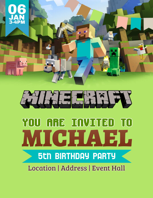 Minecraft Course Flyer Minecraft Template | PosterMyWall